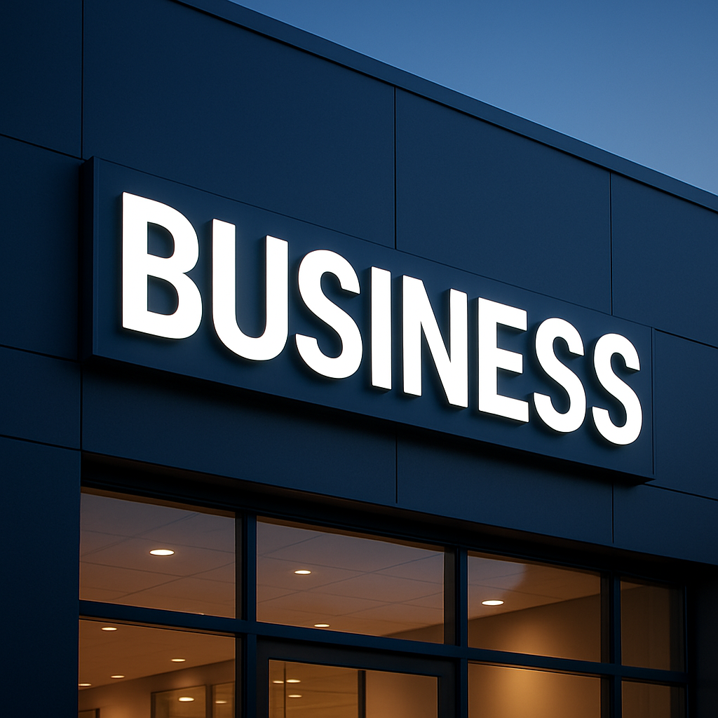 Illuminated Storefront Sign